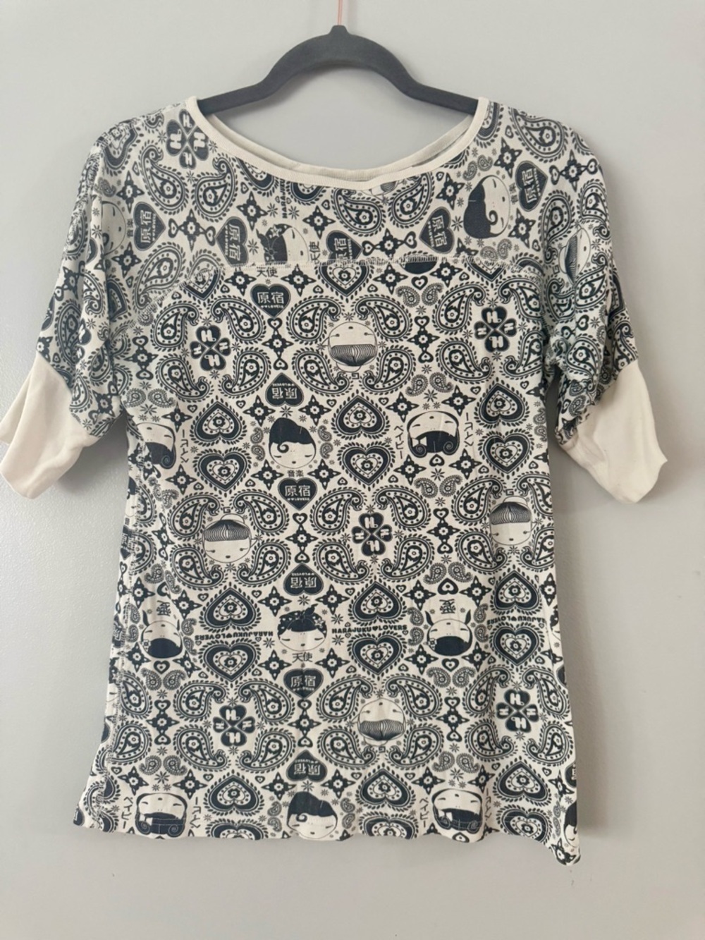 Rare Vintage 2005 Harajuku Lovers AOP Paisley T-Shirt - Gwen Stefani Y2K
